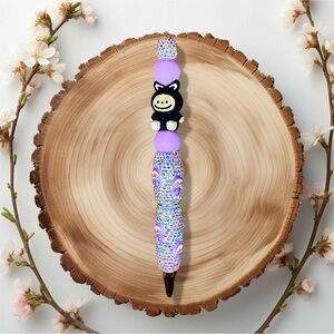 Labubu The Monsters Purple & Black Rhinestone/Acrylic Twist Pen